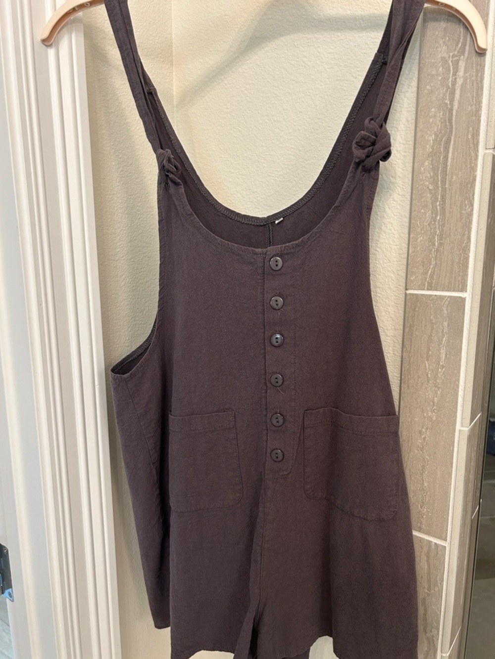 Amazon Women's Sleeveless Knit Romper in Deep Charcoal